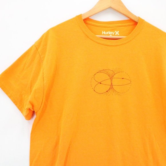 Hurley Shirt Mens Orange Short Sleeve Reckless Isolation Movie Logo Graphic L - Picture 4 of 9